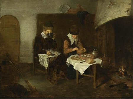 Quiringh Gerritsz Van Brekelenkam. A Couple Having A Meal Before A Fireplace\\n\\n01/11/2011 00:20