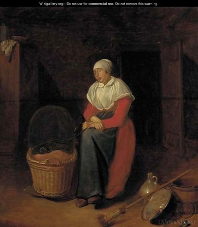 Quiringh Gerritsz van Brekelenkam. An interior with a woman by a cradle\\n\\n01/11/2011 00:20