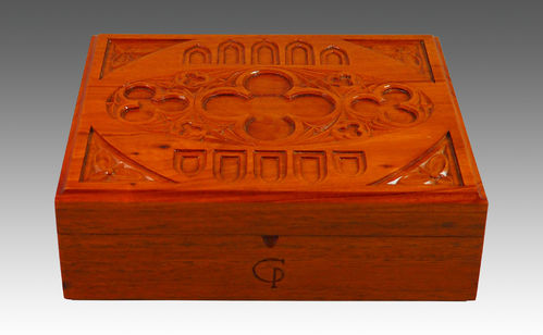 Hand-Carved Mahogany box