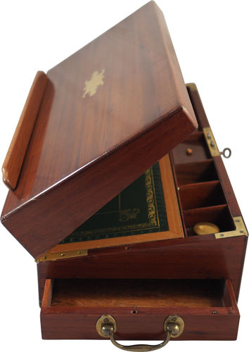 Georgian mahogany writing box lectern. Circa 1800