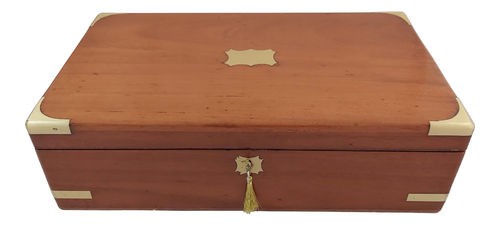Georgian solid mahogany writing slope box