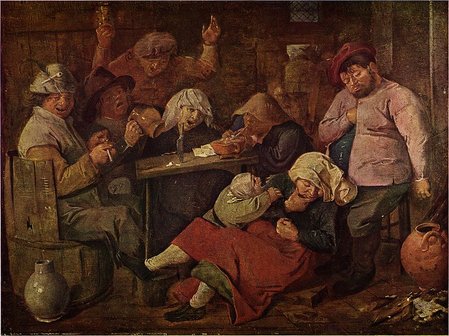 Adriaen Brouwer. Campesinos borrachos, c. 1625. Óleo sobre tabla. 19,5 × 26,5 cm. Real Mauritshuis Galería de Fotos La Haya\\n\\n01/11/2011 00:08