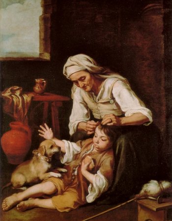 Bartolomé Esteban Murillo. Anciana despiojando a un niño. 1670\\n\\n31/10/2011 21:13